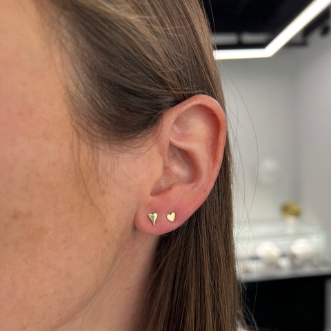 Single Gold Mini Heart Stud