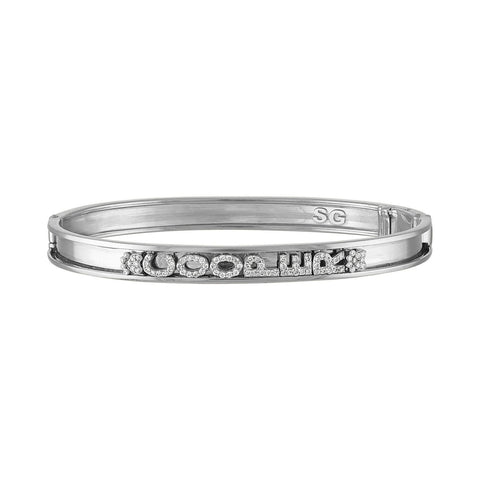 Mini Personalized Pave Slider Bangle™