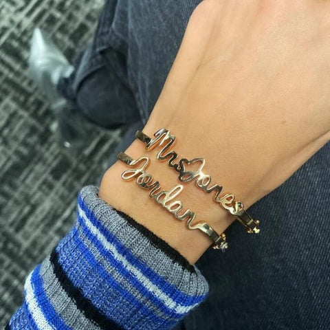 Jumbo Gold Name Bangle