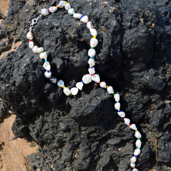 Baroque Pearl Lariat Necklace