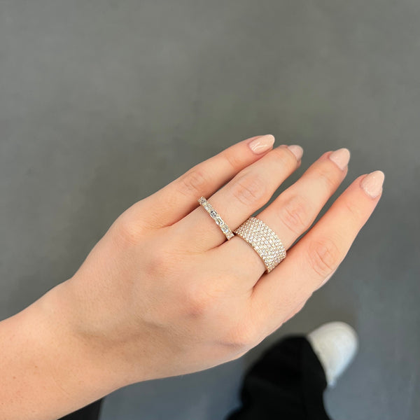 7 Stone Emerald Cut Diamond Band