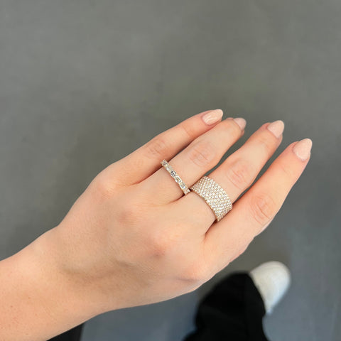7 Stone Emerald Cut Diamond Band