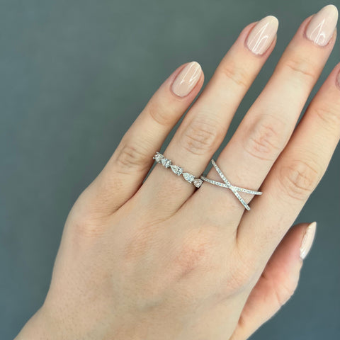 7 Stone Pear Diamond Band