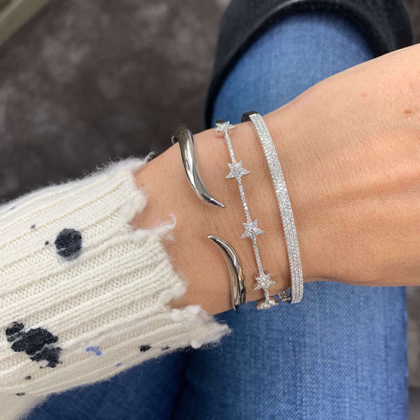 Pave Multi Star Bangle