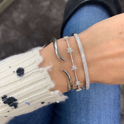 Pave Multi Star Bangle