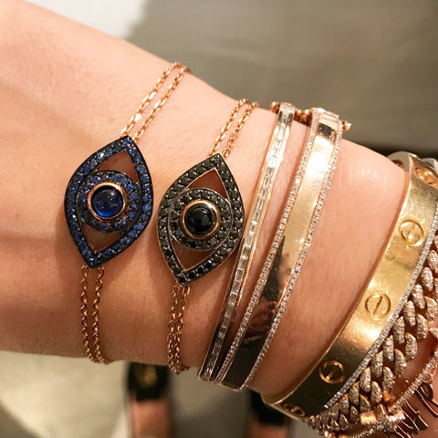 Colored Stone Eye Bracelet