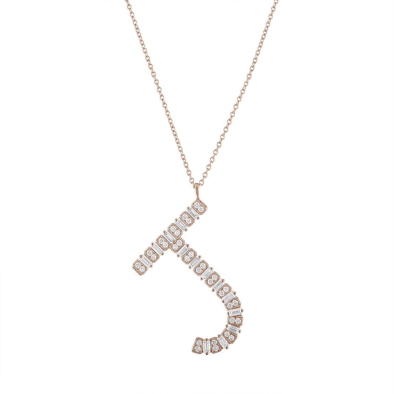 Jumbo Diamond Initial Necklace