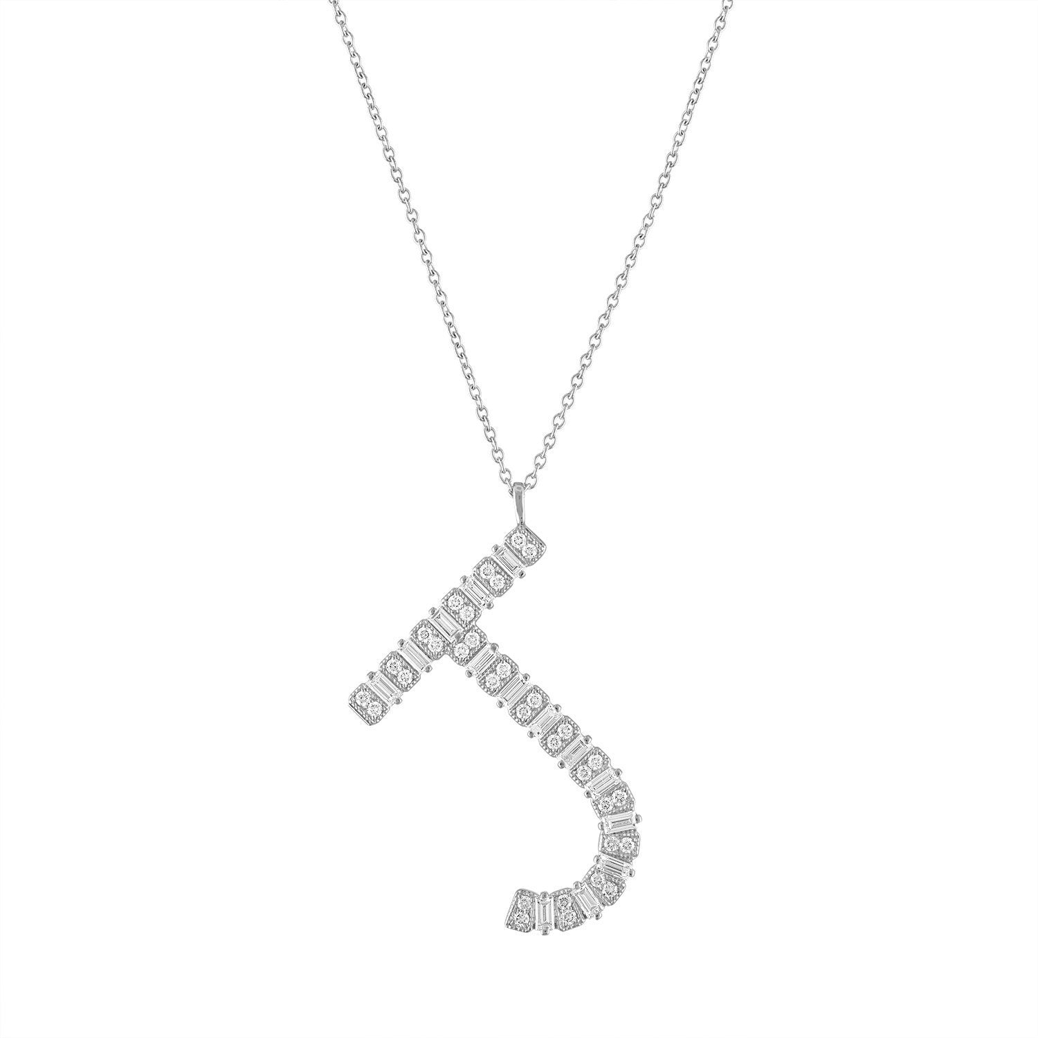 Jumbo Diamond Initial Necklace