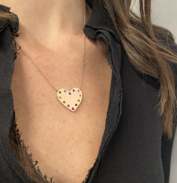 Rainbow Heart Necklace