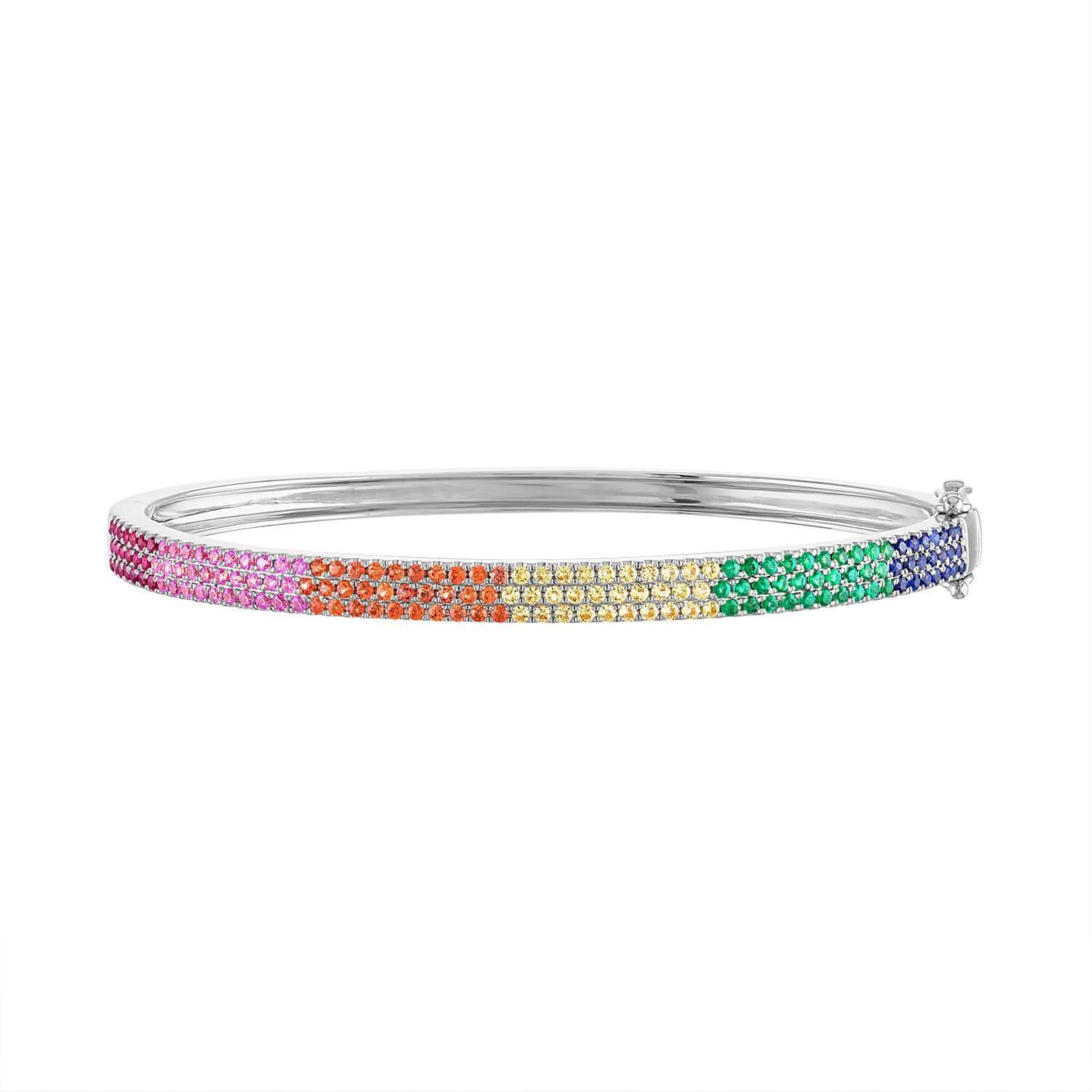 Rainbow Pave Bangle