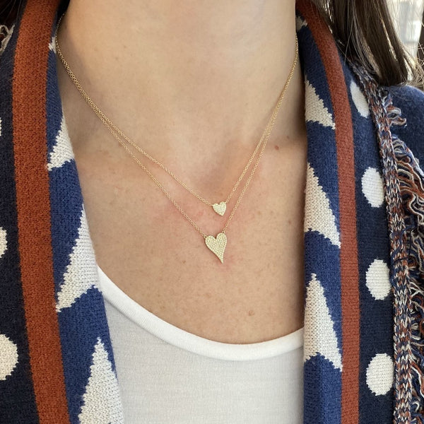 Small Pave Heart Necklace
