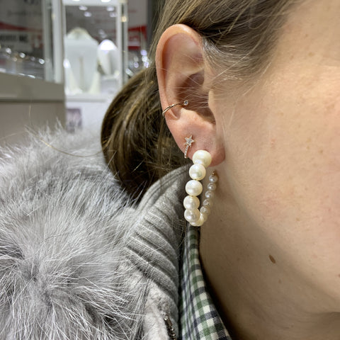 Pearl Hoop Earring
