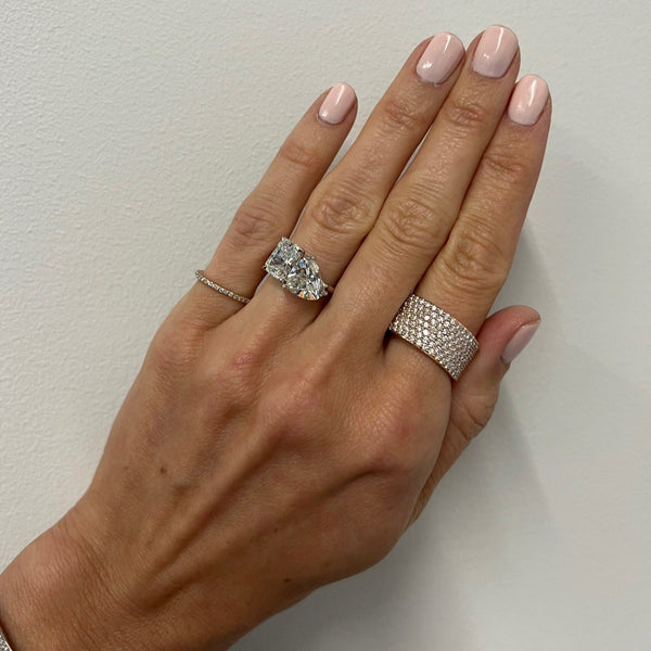 4.58cttw Heart Shaped and Radiant Cut Two-Stone Engagement Ring