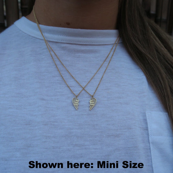 BFF Heart Necklace with Diamonds