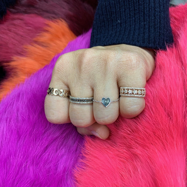 Mini Heart Chain Ring