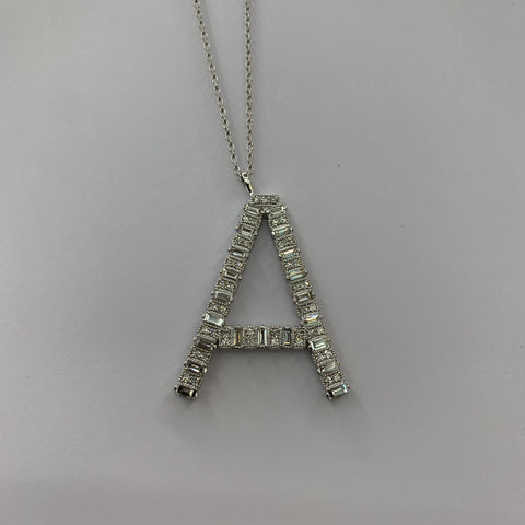 Jumbo Diamond Initial Necklace