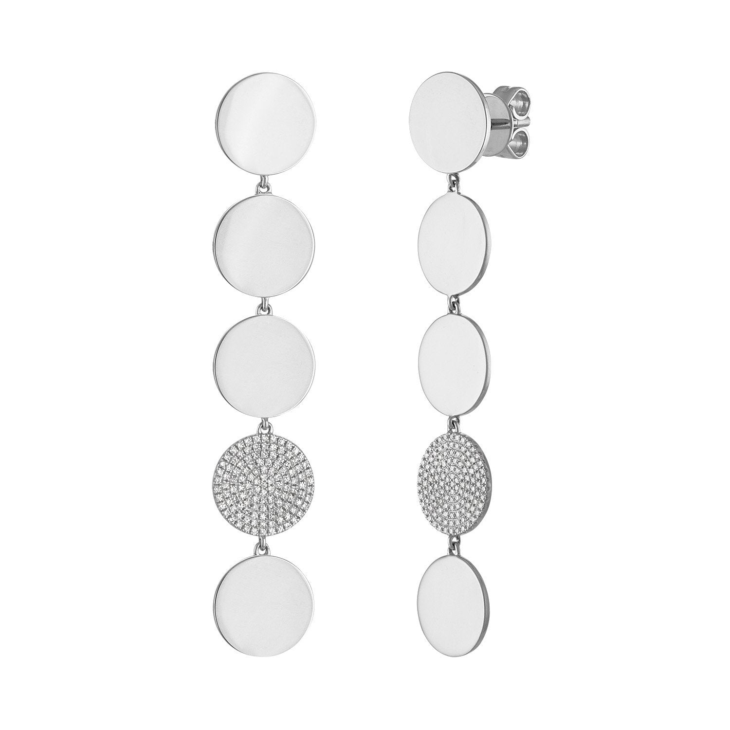 Disc Drop Earrings