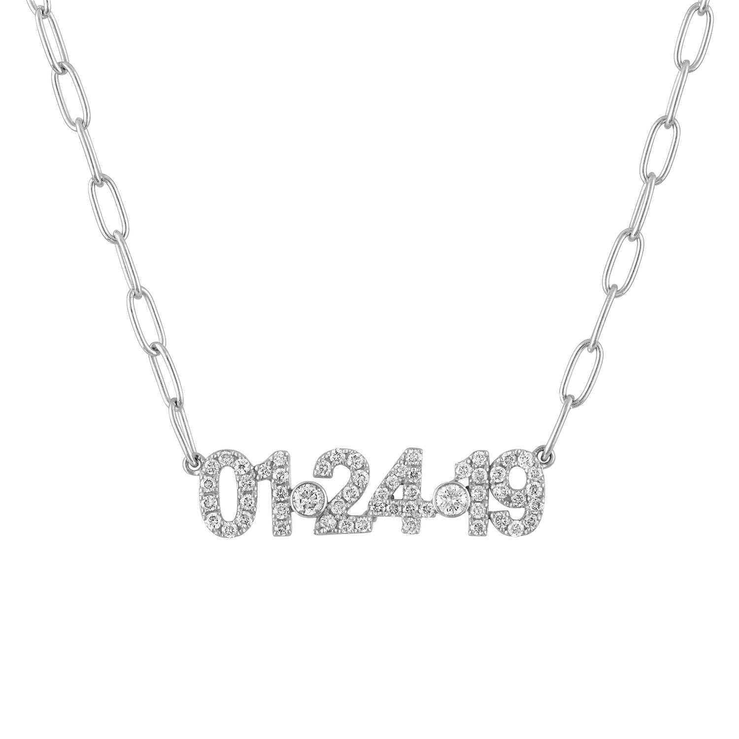 Pave Date Necklace