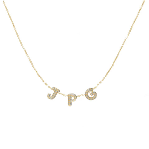 3D Diamond Bubble Necklace