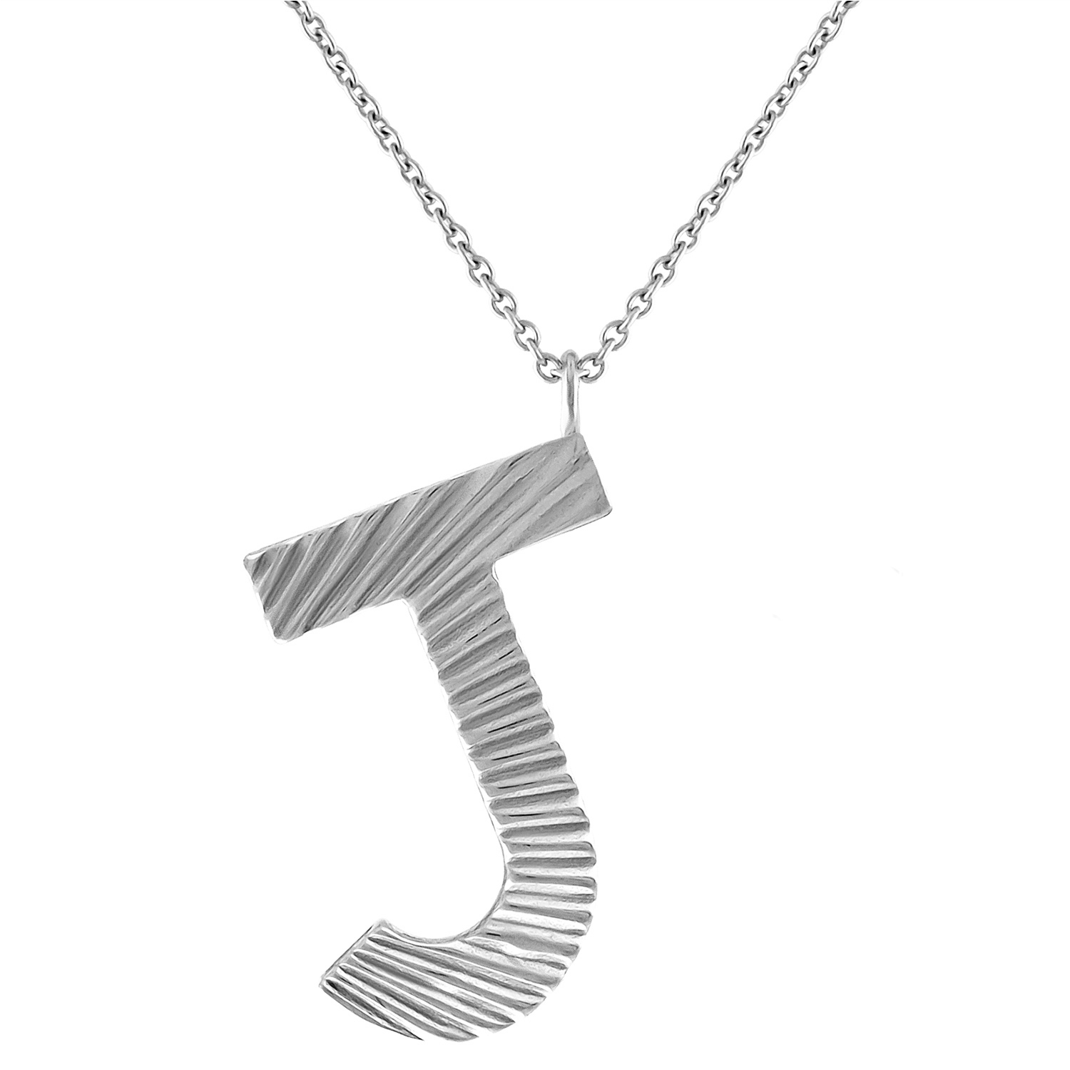 Mini Textured Initial Necklace