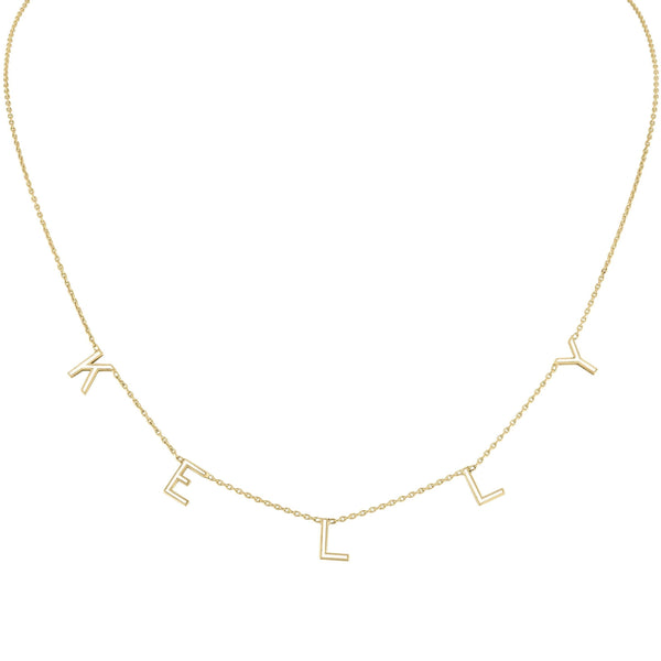 Enamel Letter Necklace