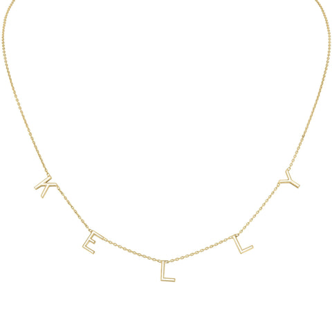 Enamel Letter Necklace