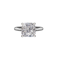 Link to the 3.90 Carat Cushion Cut Solitaire Engagement Ring Product
