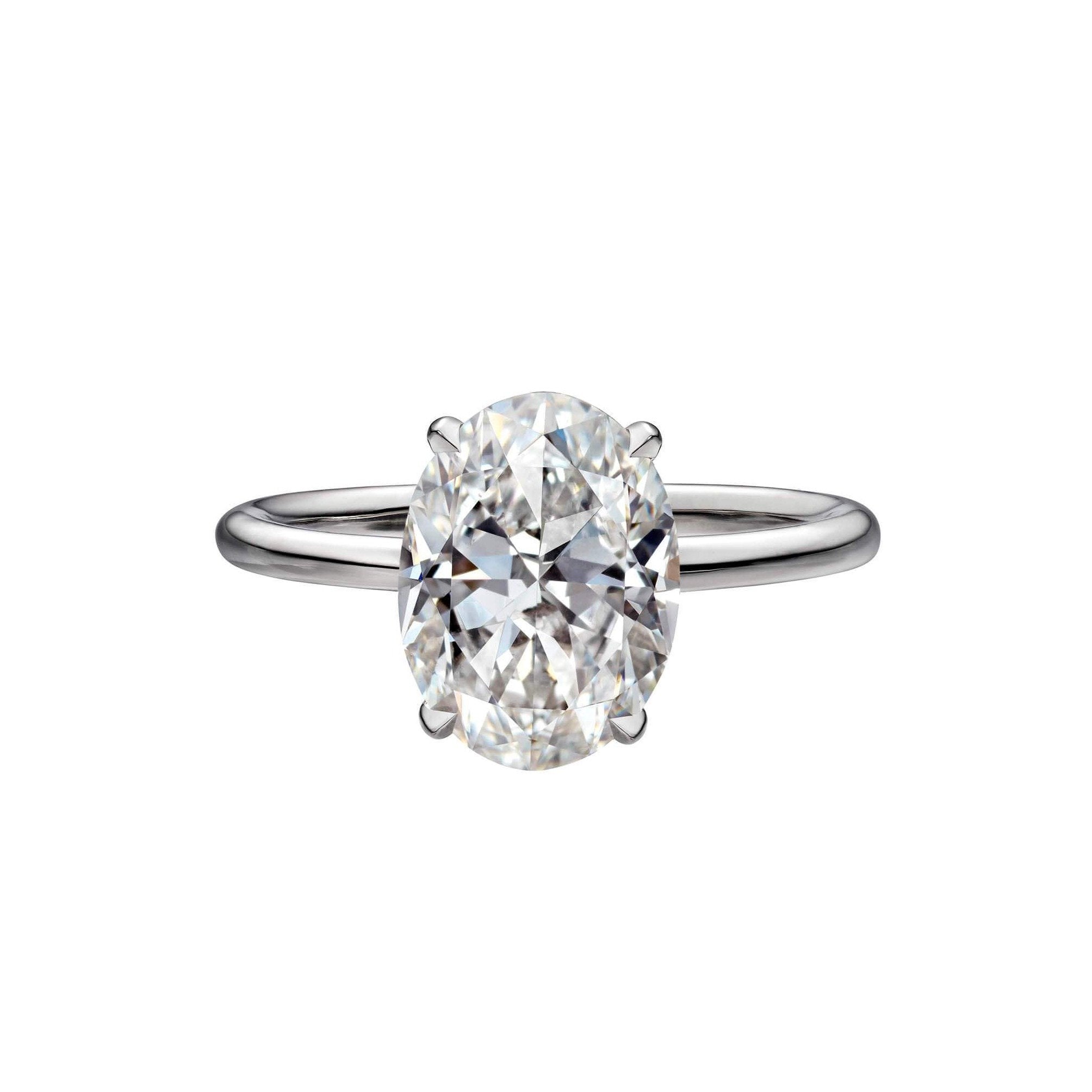 3.01 Carat Oval Cut Solitaire Engagement Ring