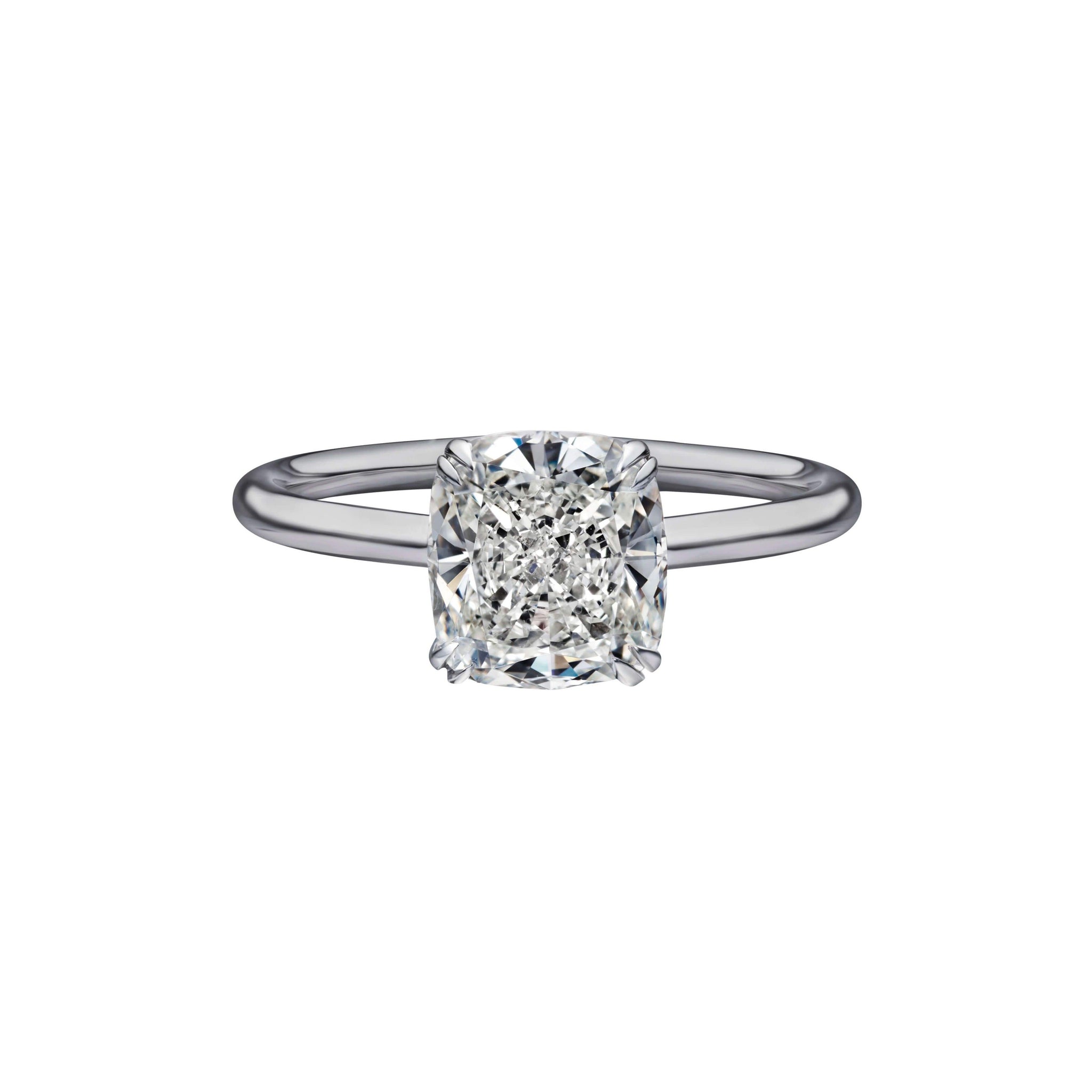 2.02 Carat Cushion Cut Solitaire Engagement Ring