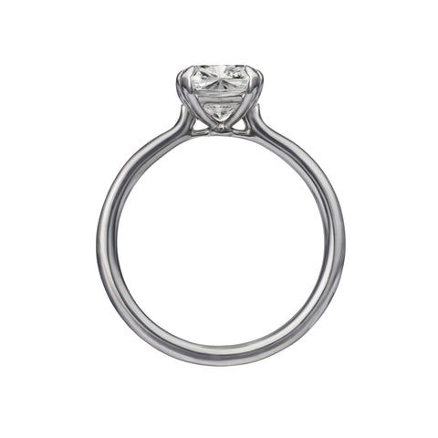 2.02 Carat Cushion Cut Solitaire Engagement Ring