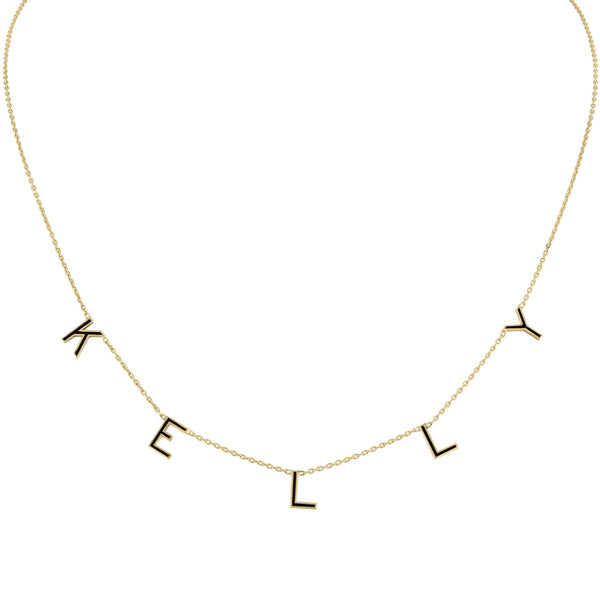 Enamel Letter Necklace
