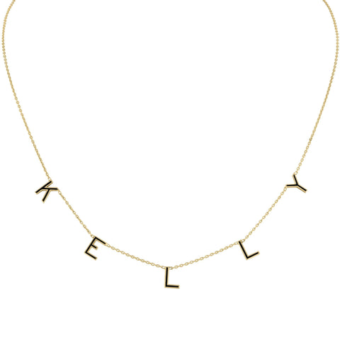 Enamel Letter Necklace