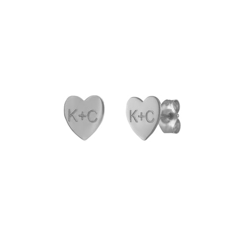 Personalized Mini Heart Stud