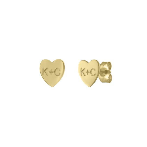 Personalized Mini Heart Stud