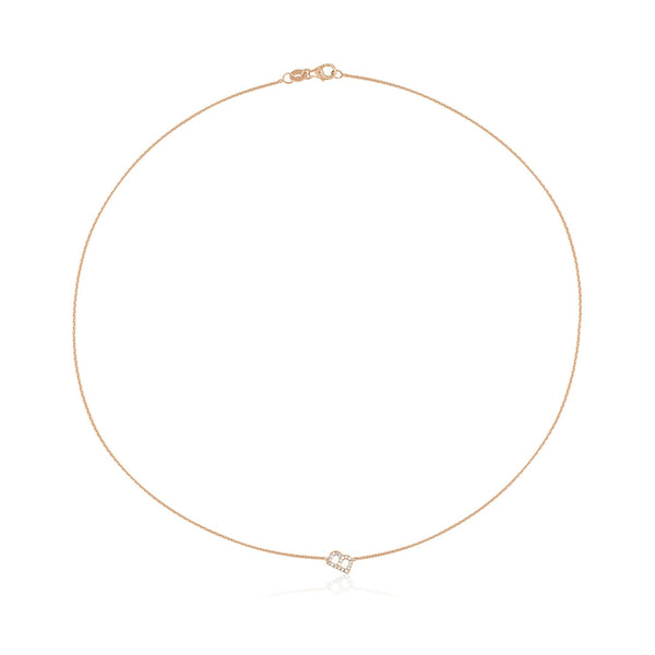 Mini Pave Letter Necklace