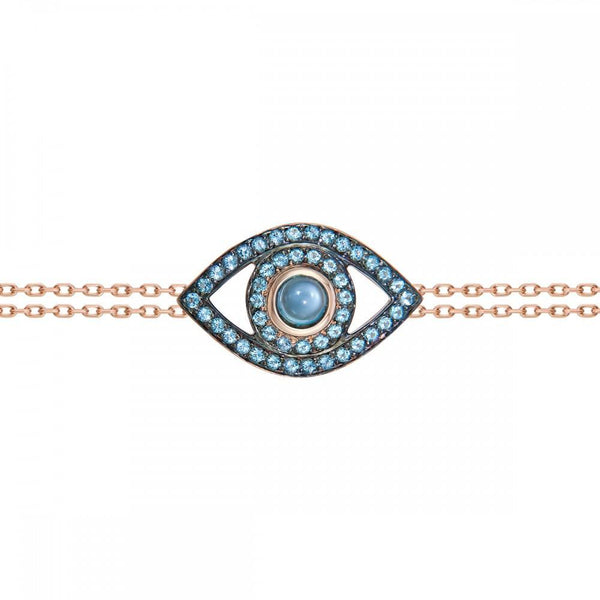 Colored Stone Eye Bracelet
