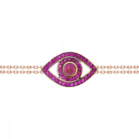 Colored Stone Eye Bracelet