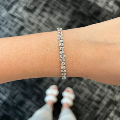 Oval Tennis Bracelet 10.22 ct