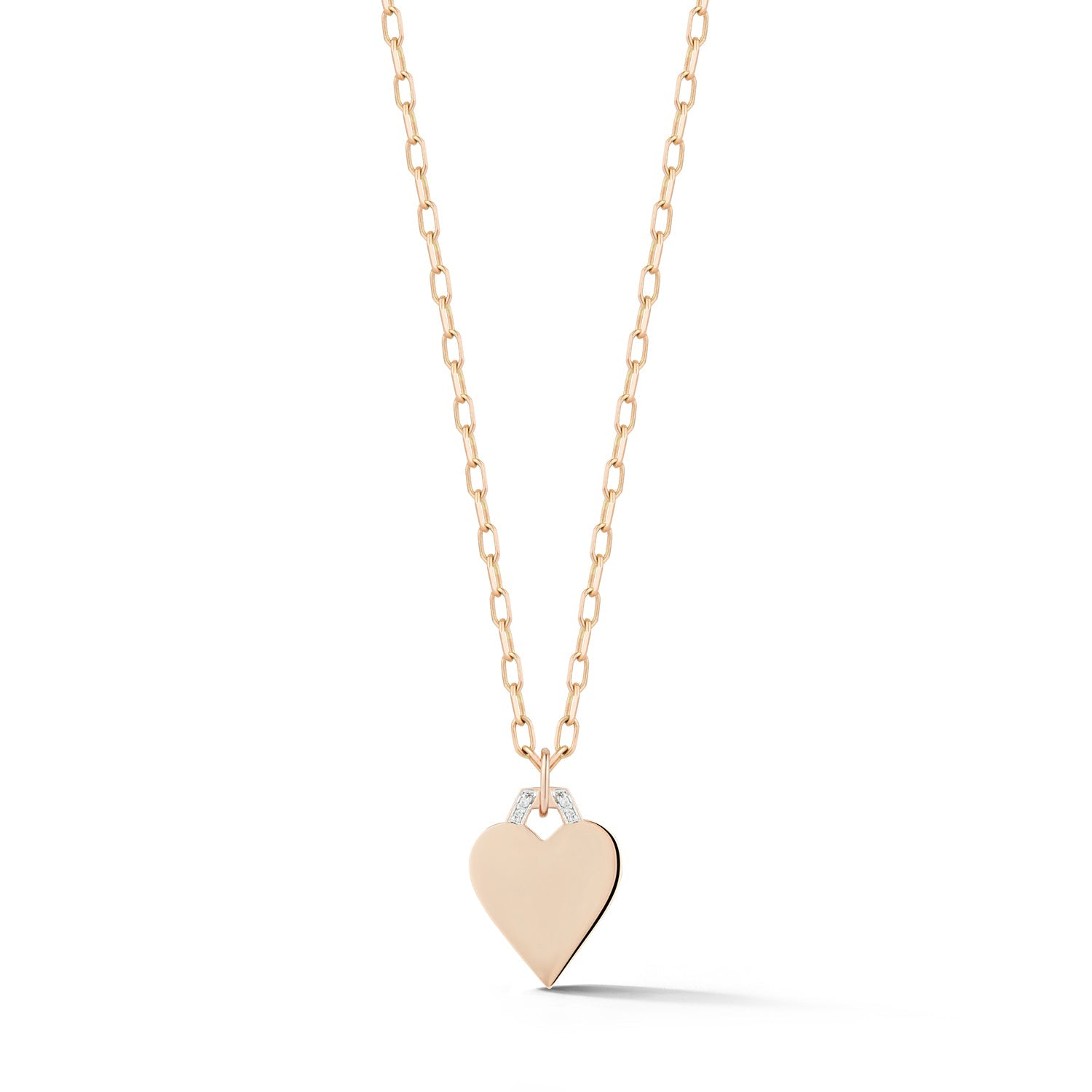 Dora Gold and Diamond Mini Heart Charm Necklace