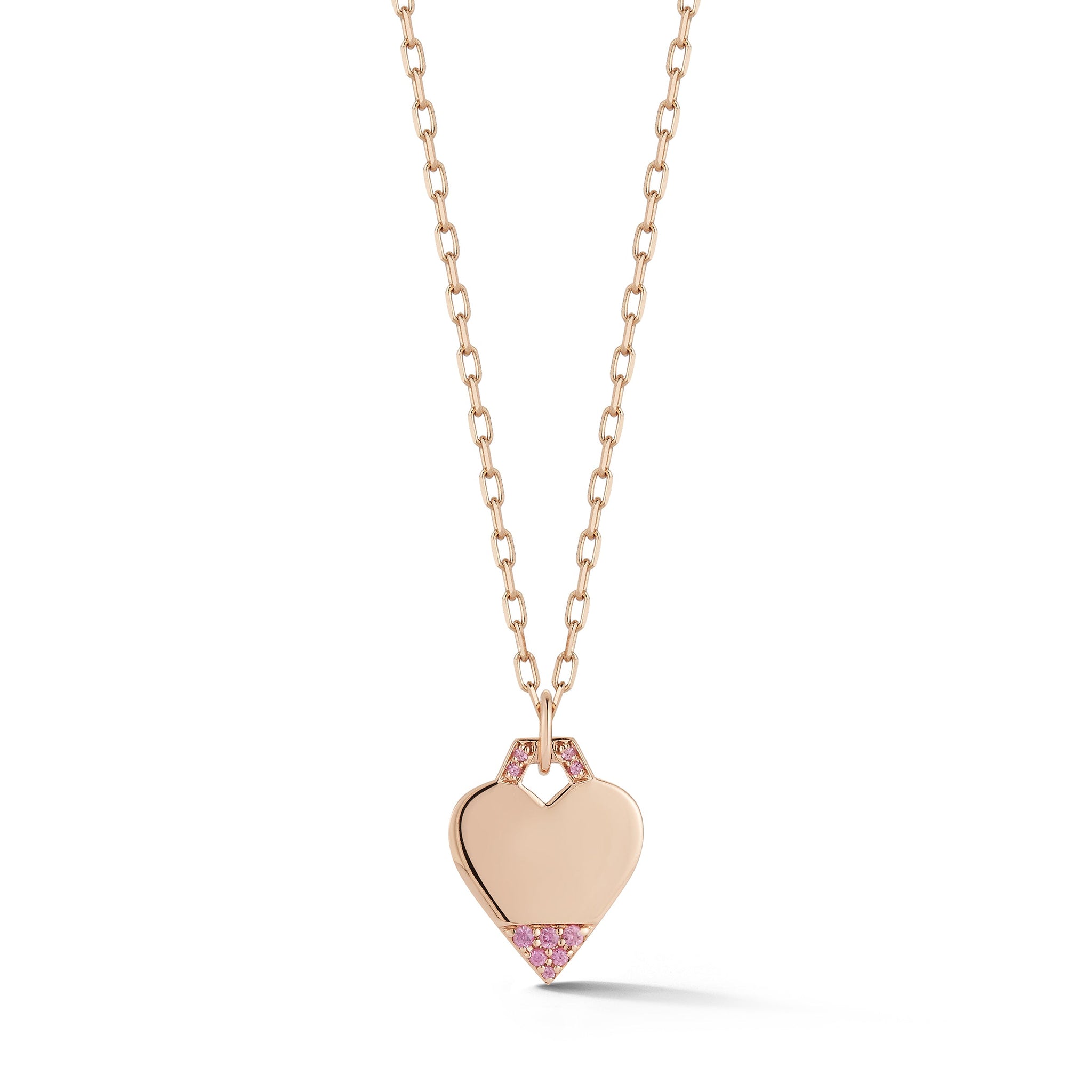 Dora Mini Heart with Partial Pink Sapphires Charm