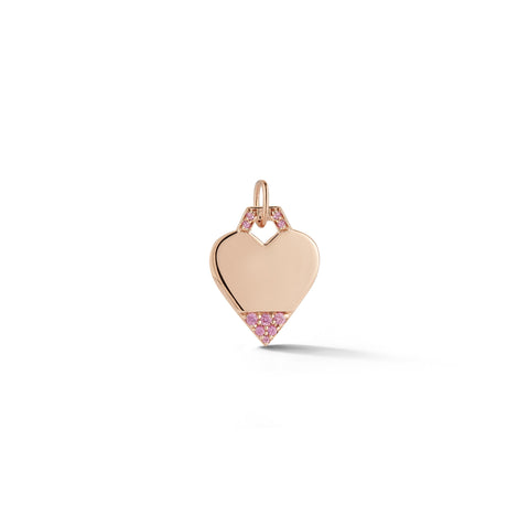 Dora Mini Heart with Partial Pink Sapphires Charm
