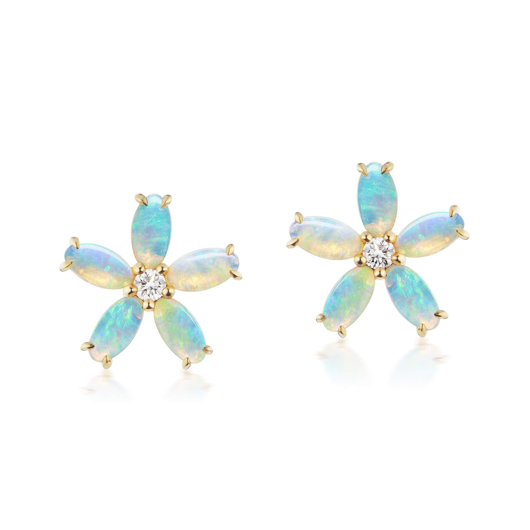 Moval Floral Studs