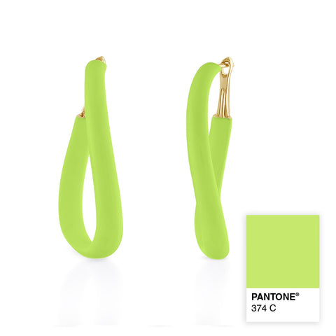 Pick your Pantone Wavy Hoops