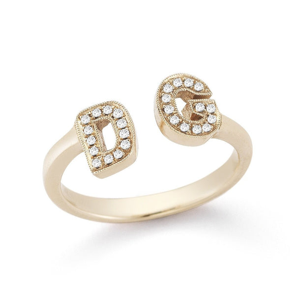 Custom Double Initial Ring