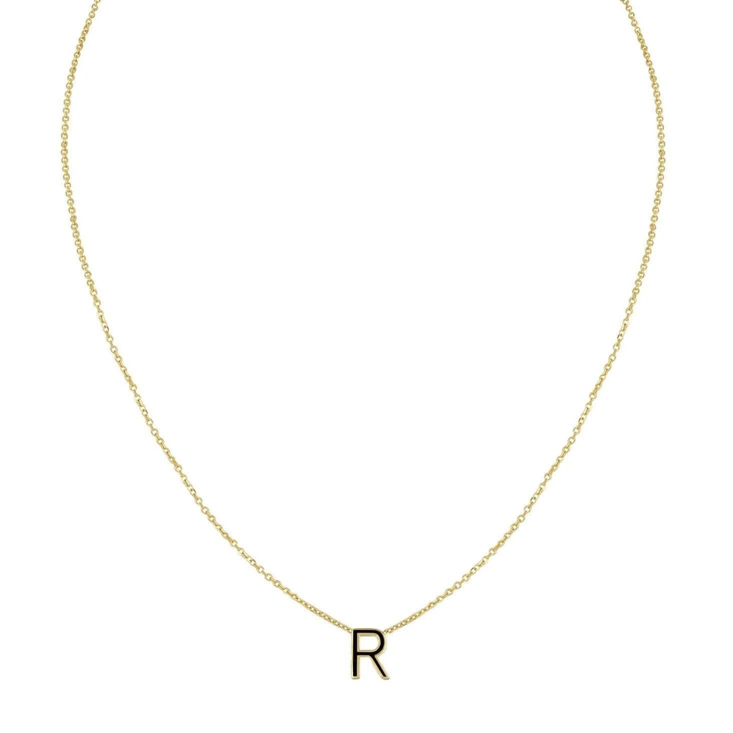 Enamel Letter Necklace