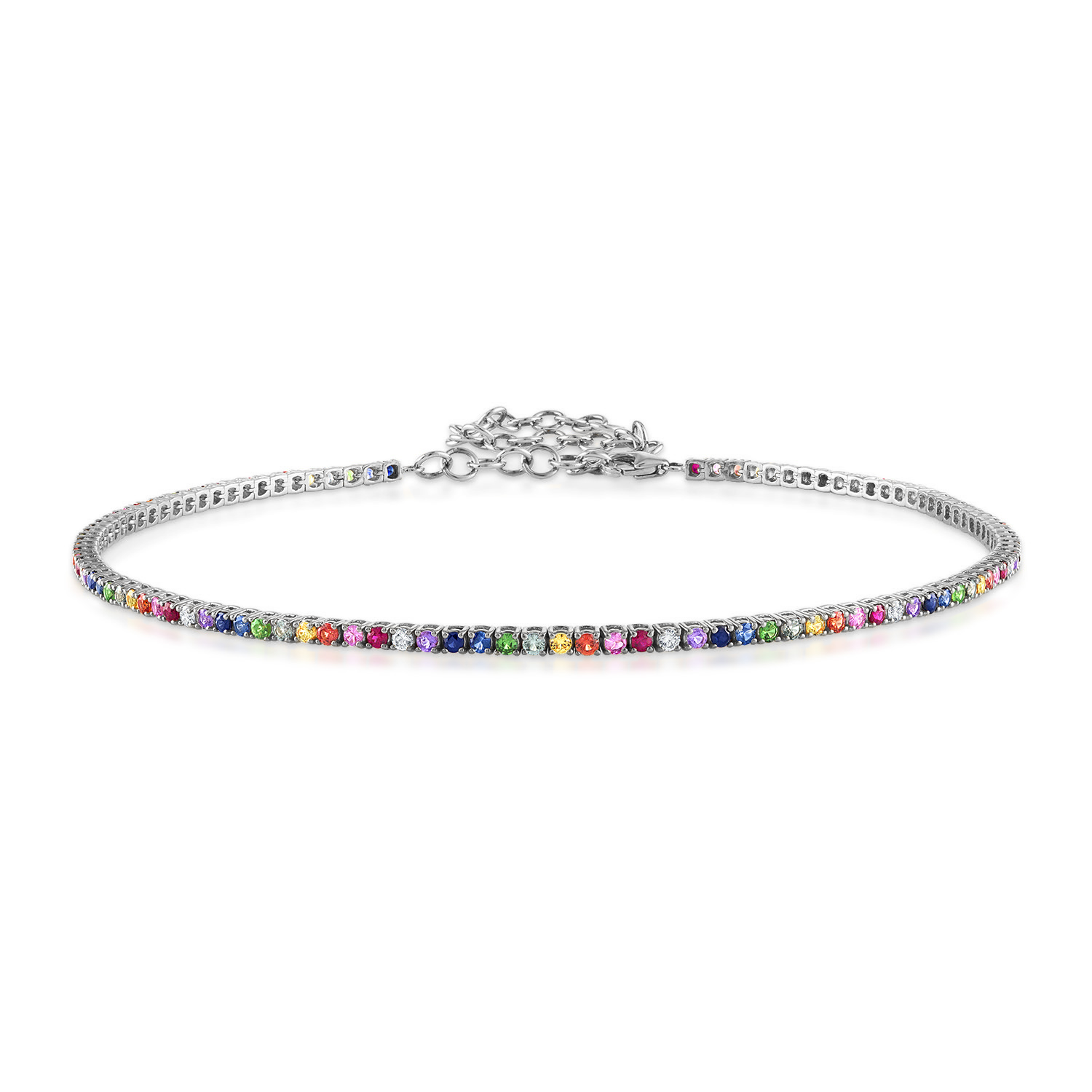 Rainbow and Diamond Tennis Choker