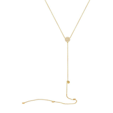 IN STOCK - Pave Disc Lariat
