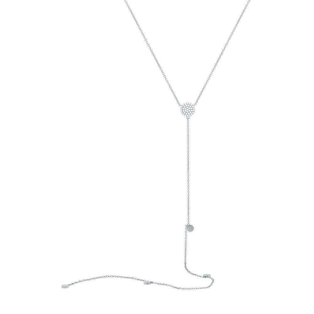 IN STOCK - Pave Disc Lariat