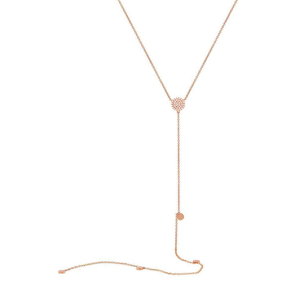 IN STOCK - Pave Disc Lariat