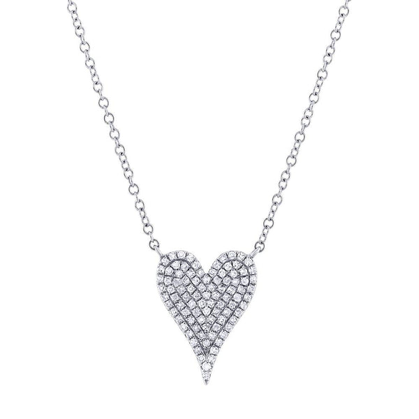 IN STOCK - Small Pave Heart Necklace